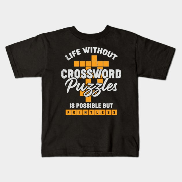 Crossword Puzzle Lover Gift Kids T-Shirt by Dolde08